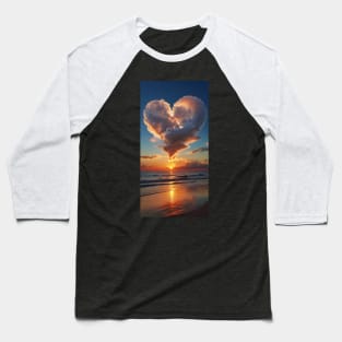 Hearts Of Love Cloud Shapes Baseball T-Shirt
